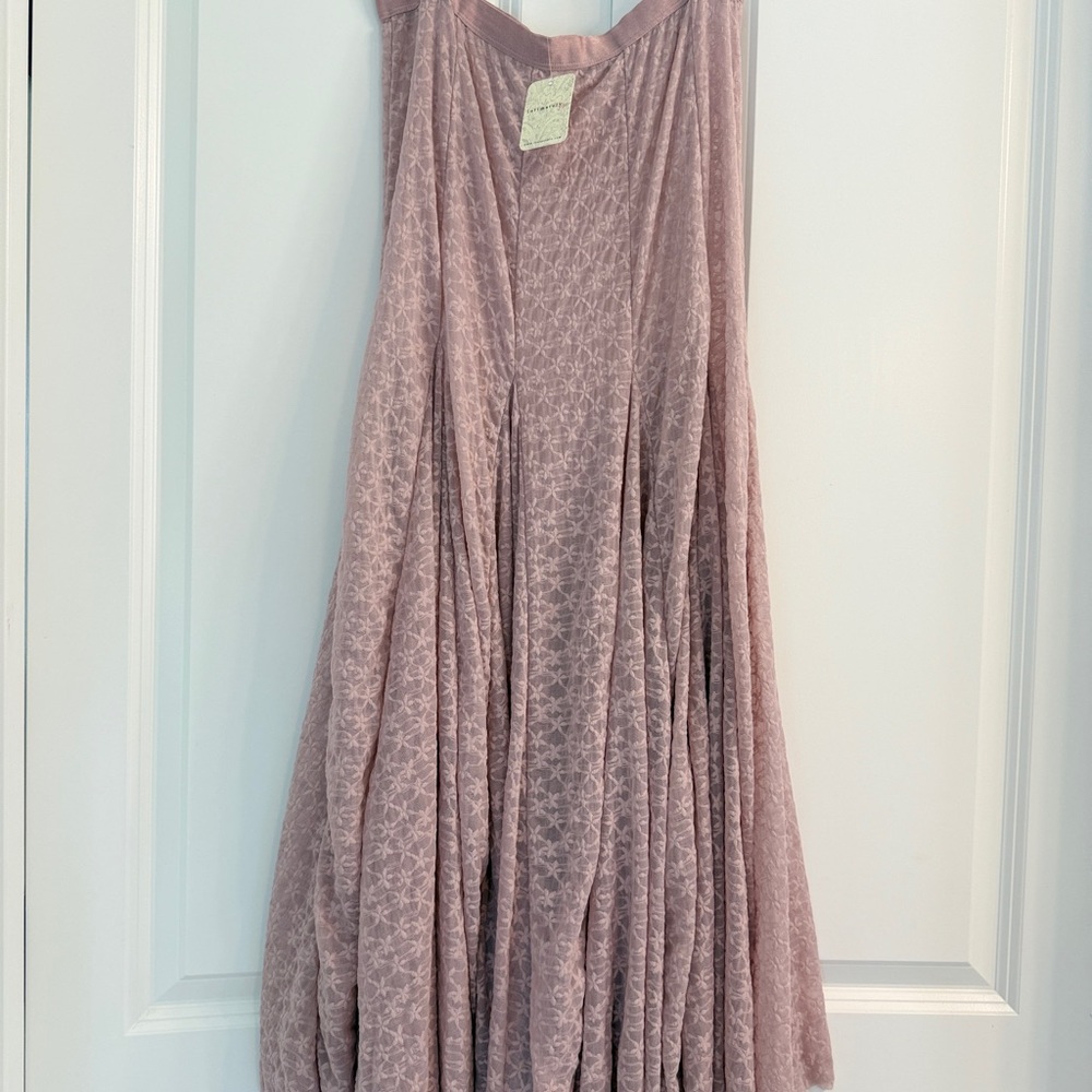 Free People Kiss Kiss Half Slip. Sheer. Color Mauve